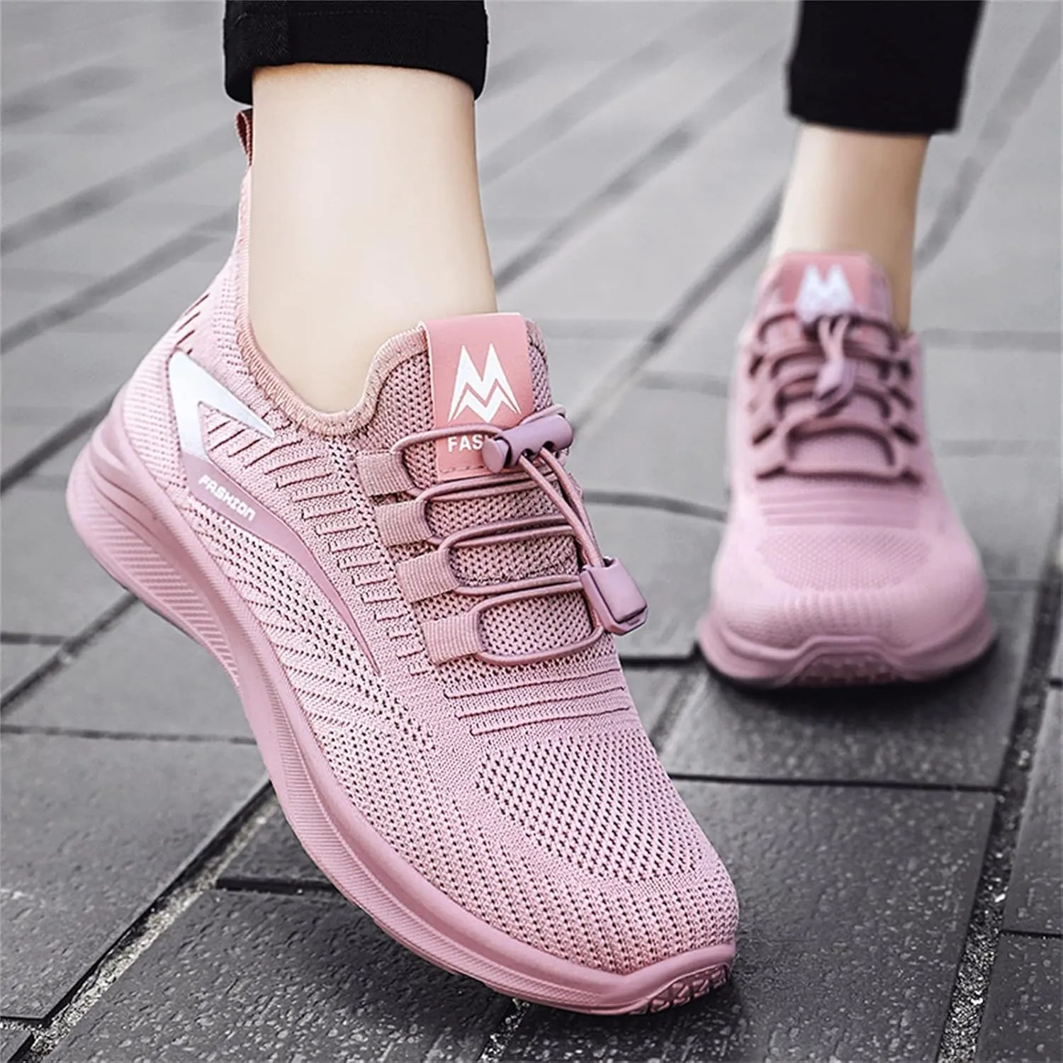 Classic Athletic Skateboard Sneakers for Women Lightweight Woven Orthopedic Walking Shoes Canvas Slip on Shoe
