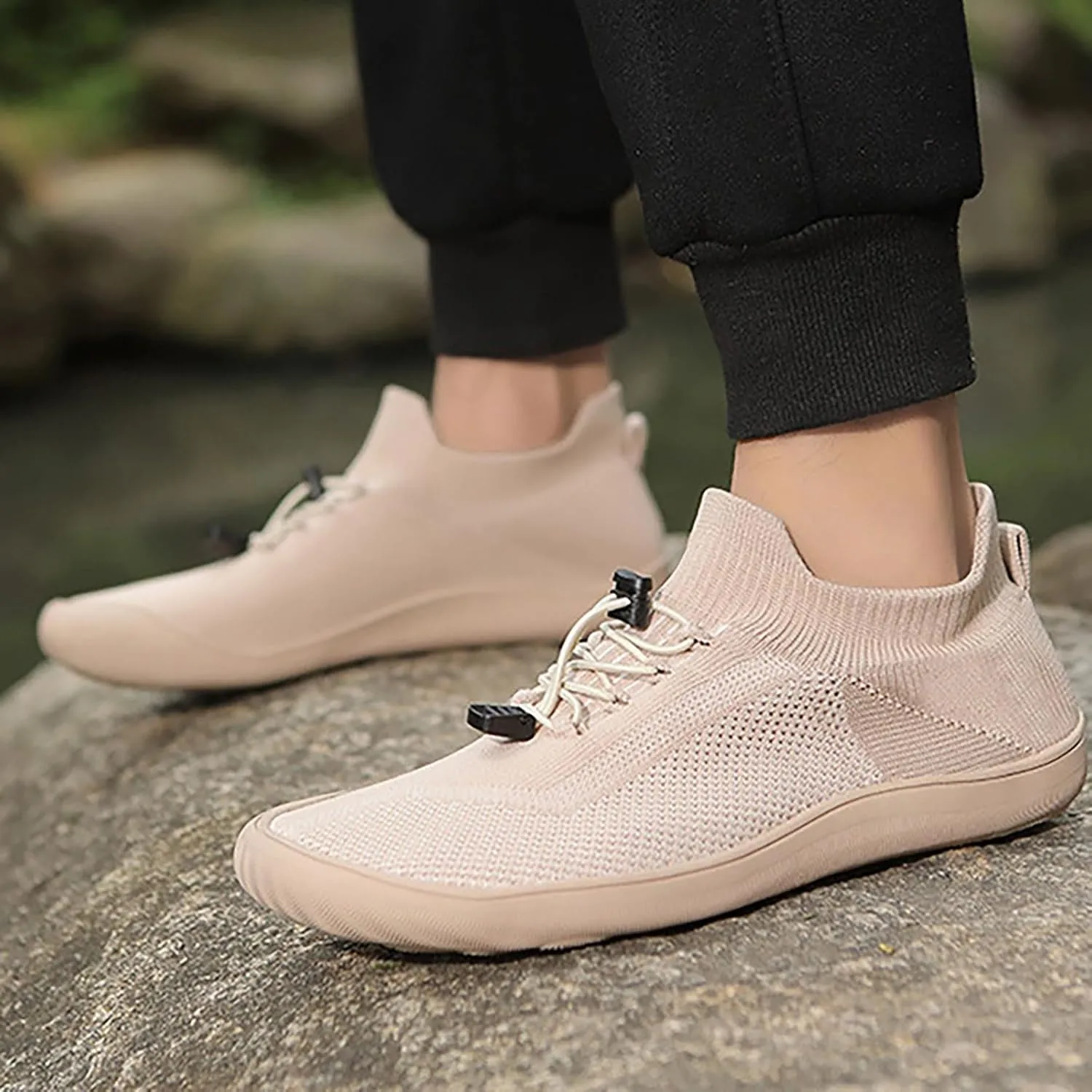Men's Casual Dress Oxfords Shoes Breathable Knit Womens Tennis Shoes Flat Feet Women's Casual Shoes White Platform Sneakers White Tennis Shoe Loafers Dress Shoe