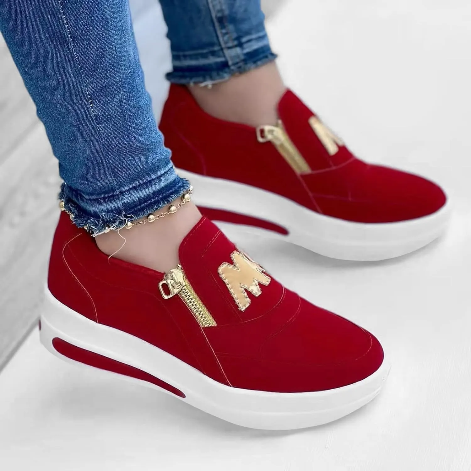 Orthopedic Casual Loafers for Women Slip On Walking Shoes with Arch Support Comfortable Sneakers Plantar Fasciitis Relief Foot Pain Diabetic Feet
