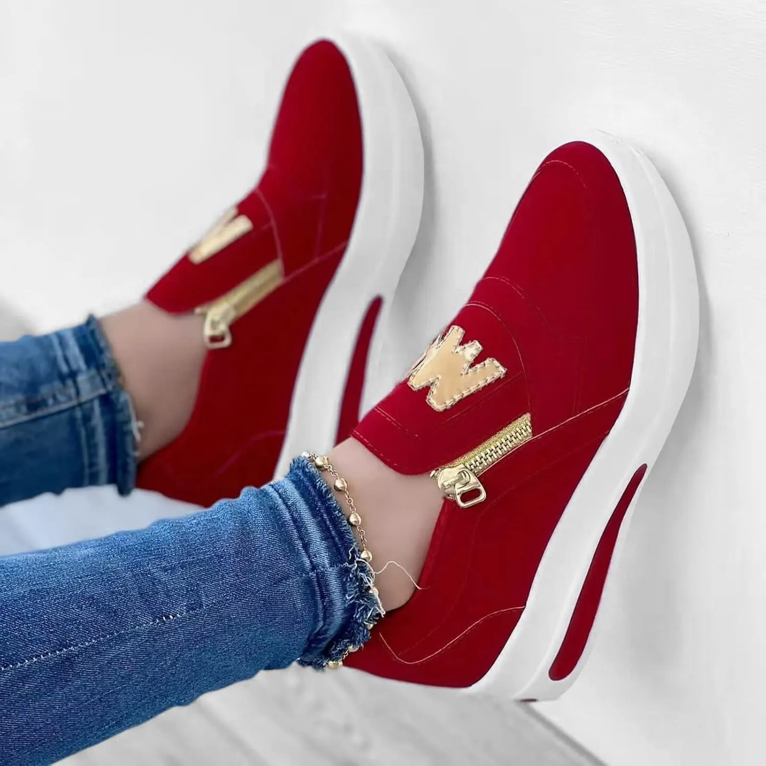Orthopedic Casual Loafers for Women Slip On Walking Shoes with Arch Support Comfortable Sneakers Plantar Fasciitis Relief Foot Pain Diabetic Feet