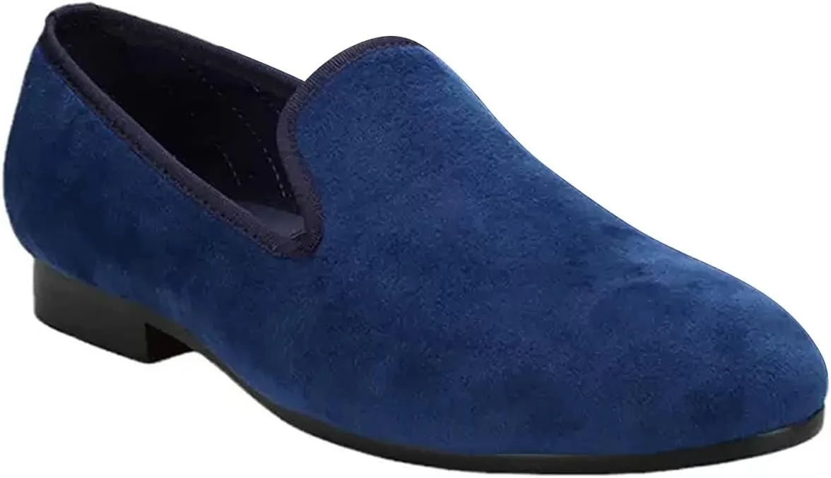 Santimon Men's Loafers Prom Wedding Dress Velvet Slip On Penny Loafers Fashion Tuxedo Casual Business Luxury Shoes Smoking Party Disco Moccasins for Men Boy