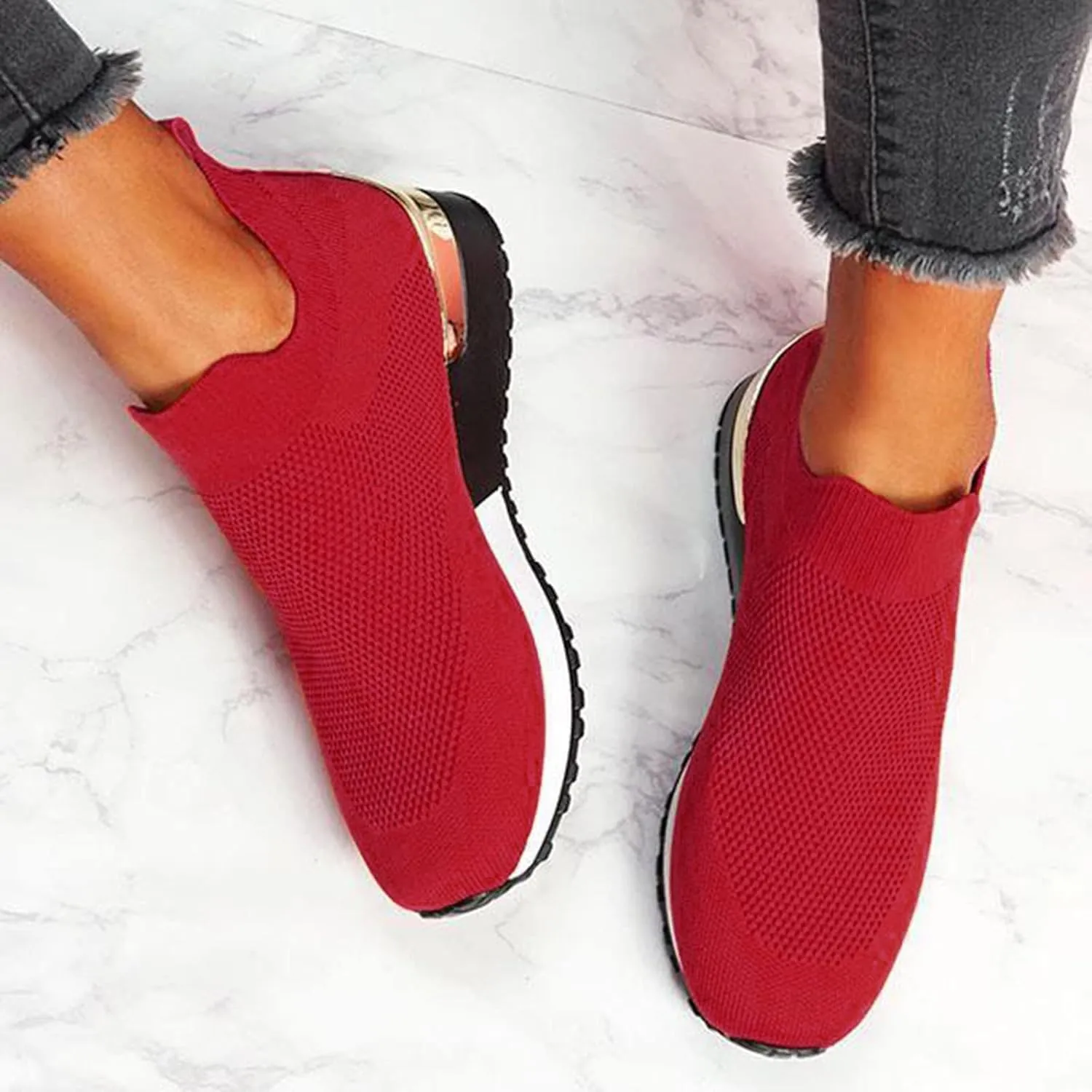 Sneakers for Women Walking Shoes Non Slip Lightweight Tennis Shoes Men Winter Women Shoes Casual Black Platform Sneaker Platform Tennis Shoe Loafers Casual Slip On