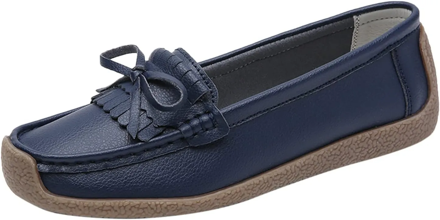 Tassel Decoration Slip On Women Comfort Walking Flat Loafers Casual Shoes Driving Loafers Walking Shoes Wedges