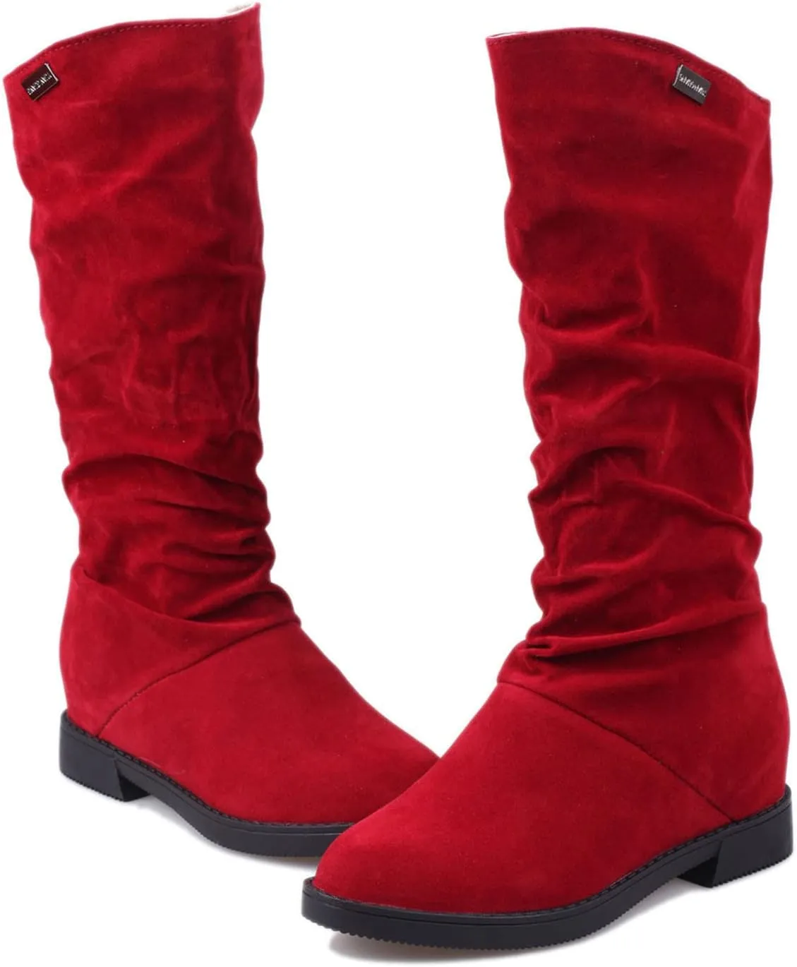 Winter Boots For Women Suede Flats Thigh High Boots Pull On Knee High Boots Mid Calf Fall Winter Warm Boots
