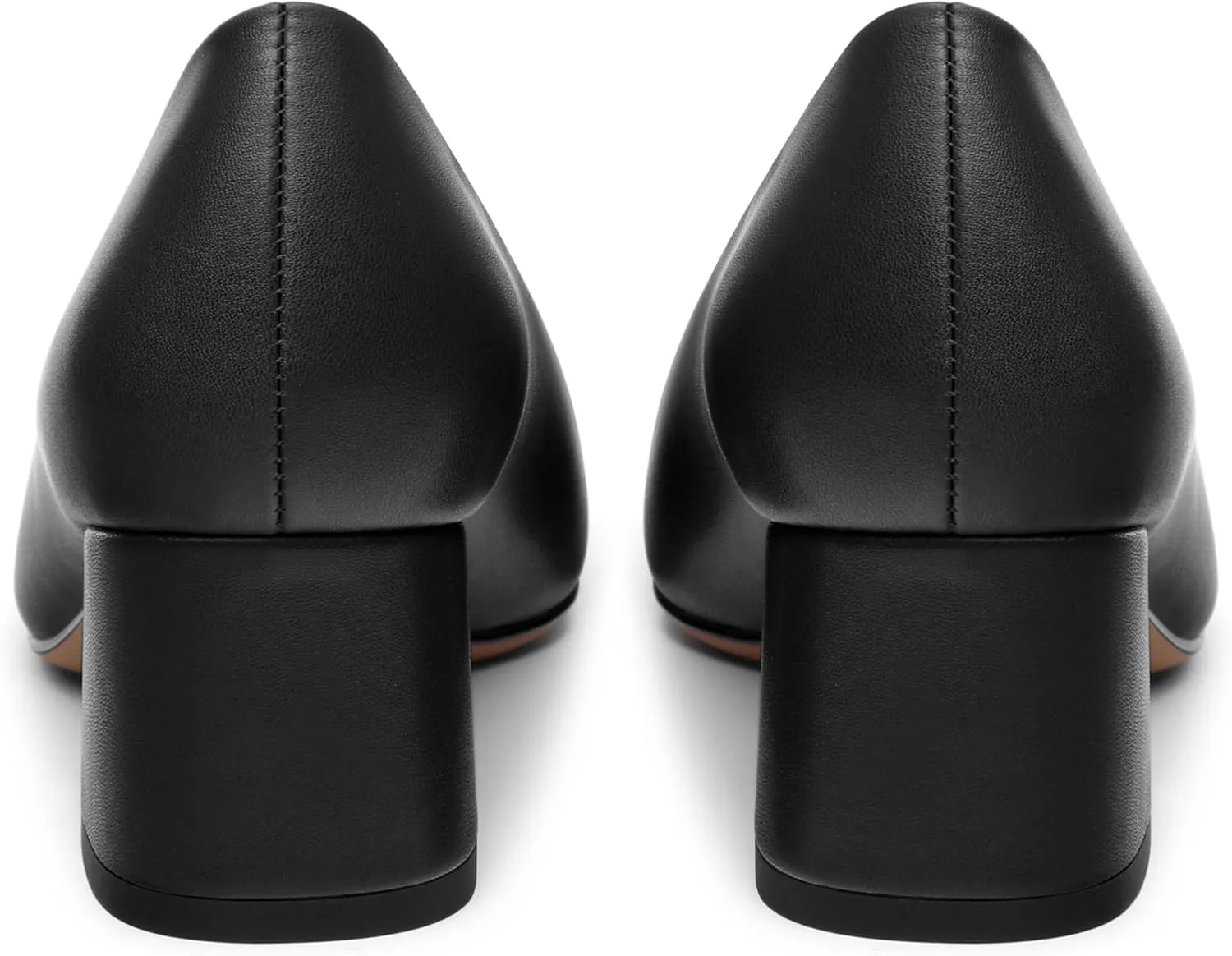 Women's Slip On Square Closed Toe Metal Buckle Matte Chunky Low Heel Pumps Comfortable Office Dress Shoes 2 Inch